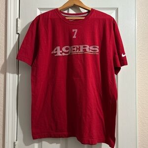 Nike Red & White San Francisco 49ers Colin Kaepernick #7 T-Shirt Sz Xl